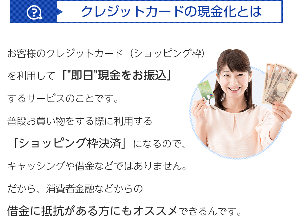 クレジットカードの現金化サービスとは?
